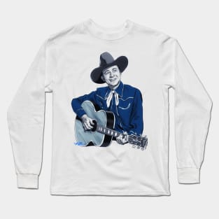 Tex Ritter - An illustration by Paul Cemmick Long Sleeve T-Shirt
